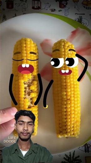 Life Doodles | 2 Corn 🌽For Short Funny videos with Life Doodles #lifedoodles​ #doodle​ #shorts​