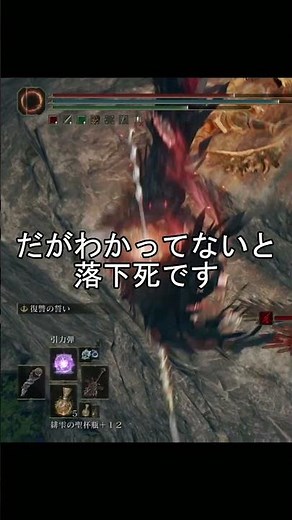 エルデンリング 地獄の侵入 崖際の秘策釣られ落ち！ ELDEN RINGDLC #elden #eldenringdlc #ダクソ3