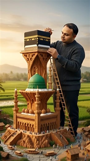 🛠️ Khana Kaaba Making | Hyper Detail Diorama🕋 #shorts #diorama #islamicshorts #makkah#madina #islam