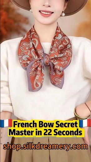 🇫🇷 French Girl Chic: Master the Perfect Butterfly Bow in 22 Seconds | Luxury Tutorial #styling #art