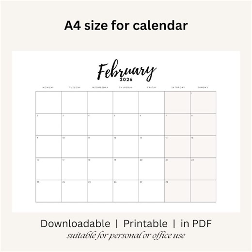 2026 Calendar & Planner - Etsy UK