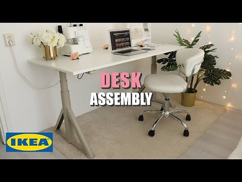 DIY IKEA IDÅSEN Sit/Stand Desk Assembly WITH Thyge Tabletop