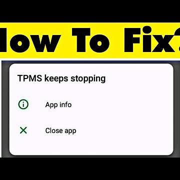 How To Fix TPMS Keeps Stopping Error In Android Mobile