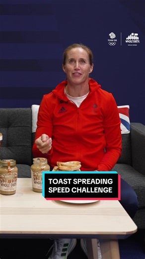15-Second Toast Spreading Speed Challenge: Whole Earth Peanut Butter | Team GB Athletes