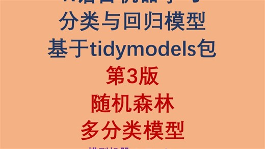 R语言tidymodels包随机森林多分类模型超参数调优