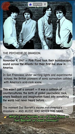 1967: Pink Floyd’s U.S. Debut | The Psychedelic Invasion | #shorts #MusicHistory #PinkFloyd