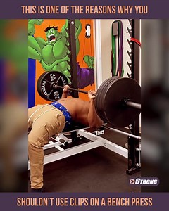 Clips can make it hard to dump the weight if you start to fail your lift. If you're training alone, its a good idea to exclude clips from your training activity just in case you need to bail out of a sticky situation. 👉 900lb Via: shredded.union | strongsupplementshop.com