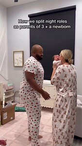 How we split roles with a newborn 🫶🏼 Every night looks different but this has been our usual this time around 🥰 #nighttimevlog #nightvlog #newborn #vlog #momof4 #parenting | Alyssa Fluellen