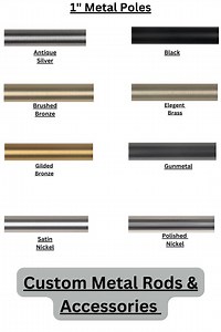 8 Colors || Premium Drapery Hardware || Metal Poles || Heavy Duty Poles || Curtain Poles || Custom Poles || Drapery Rods and Accessories|| - Etsy