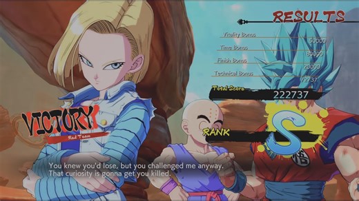 DRAGON BALL FighterZ Android 18 Arcade Mode