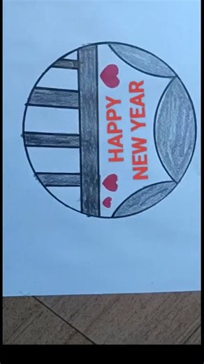 new year Drawing tutorial / new year Drawing#shorts #youtubeshorts #newyear2026 #drawing #art