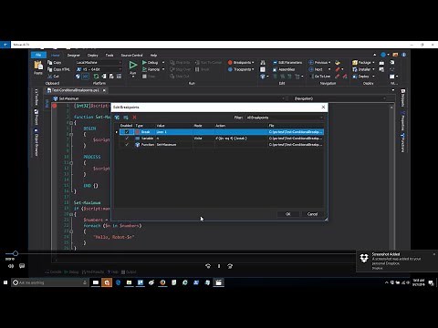 Set Line, Variable, Function, Conditional Breakpoints in PowerShell Scripts