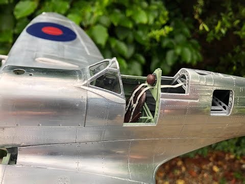 Natural Metal Finish. Airfix 1/24th scale MKIX Spitfire. How to foil the Canopy