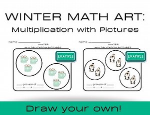 FunWinter Math Art Craft Multiplication Pictures