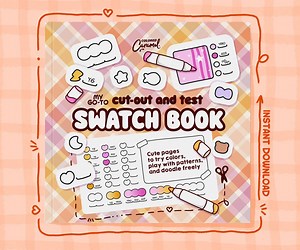 Blank Color Swatch Pages to Test Colors, Practice Coloring Gradients, Draw Patterns, Instant Download Printable Digital PDF Sheets - Etsy