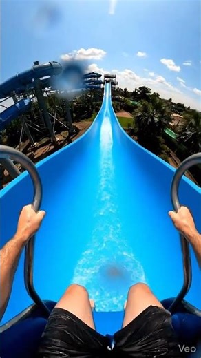 POV: Falling Straight Into The Sky On A Water Slide 😱💦 #Shorts