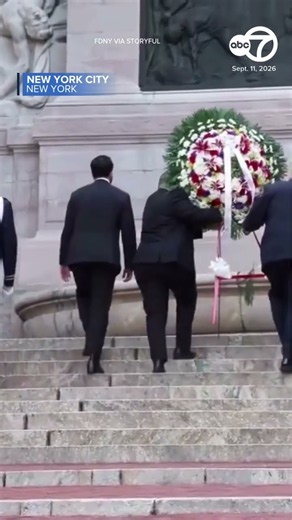 Mamdani, FDNY leaders lay wreath at Fireman's Memorial for 9/11