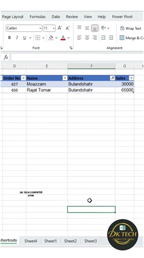 Top 10 Excel shortcuts | Amazing tips and tricks of Excel💯🚀 #fblifestyle #exel #keyboard #shortcuts #short | DK TECH Computer GYAN