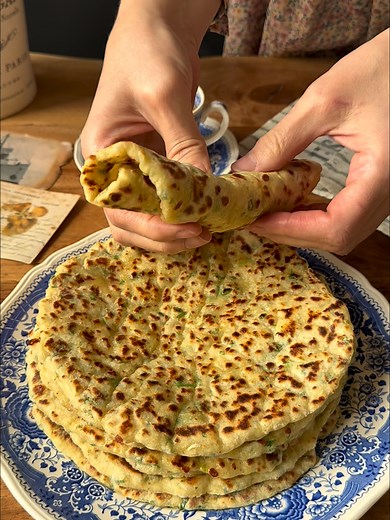 Potato Bazlama (Patatesli Bazlama) — Soft Cheese-Stuffed Flatbread