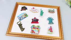 1 Pcs Large Magnetic Display Board Gifts 17.5" x 13.7" Marble Magnet Bulletin Board for Wall Souvenir Fridge Magnets Collection Display Notes, Photos, Memo Frame for Wall Table Refrigerator