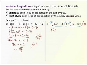 1.1 Linear and Absolute Value Equations