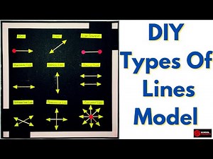 Types Of Lines Model For Maths Project/ DIY Types Of Lines Model For School Project
