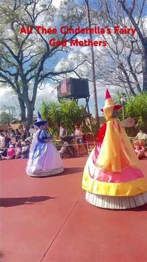 Magic Kingdom - Festival of Fantasy. All 3 Sleeping Beauty Fairy God Mothers. #sleepingbeauty