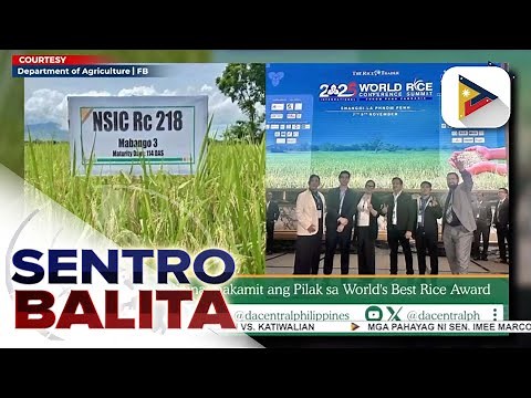 Dinorado rice variety ng Pilipinas, 2nd placer sa World's Best Rice Awards; 'Be Riceponsible'...