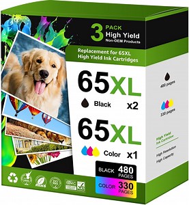 65XL Ink Cartridges Compatible for HP Ink 65 for DeskJet 3755 3700 3752 3772 2600 2622 2652 2655 2640 Envy 5000 5055 5052 5014 5010 5070 AMP 100 120 130 Printers (3 Pack) - Walmart.com