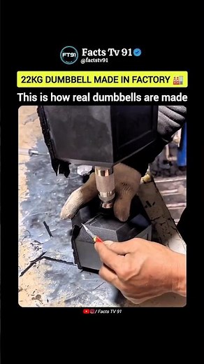 22kg Dumbbell Manufacturing Process 🏋️‍♂️