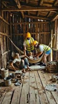 Before and after: wooden bedroom transformed for a mother and her daughter ❤️