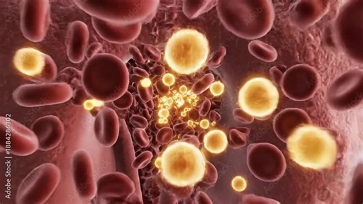Nanoparticles interacting with red blood cells in a dynamic environment