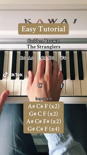 Learn How to Play Golden Brown on Piano Tutorial