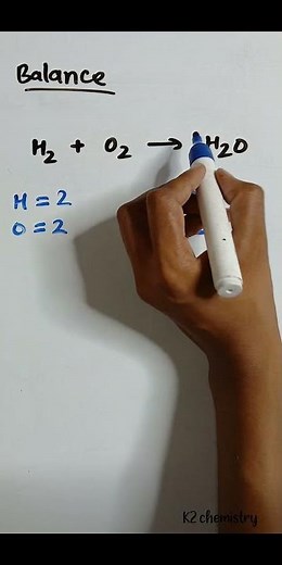 balance h2+o2=h2o
