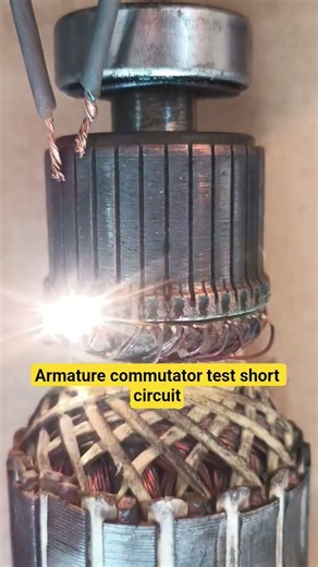 Armature commutator test short circuit #Armaturecommutatortestshortcircuit #electrical #repair