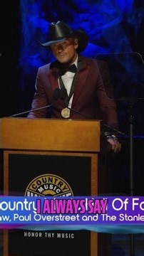Tim McGraw's Emotional Speech
