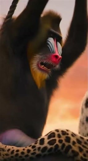 Mandrill vs. Leopard: High-Altitude Rope Battle! 🐒🐆 #WildLifeAction #EpicShowdown #Nature