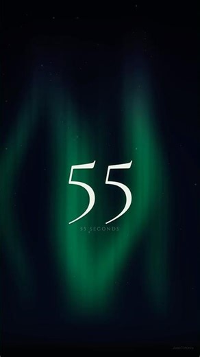 55s Silent Aurora Timer 🌌 55 Second Countdown (No Sound) #Shorts