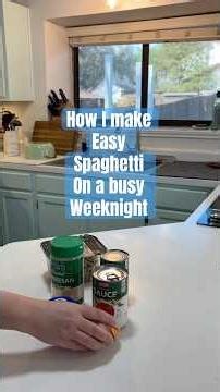 Easy Spaghetti | Weeknight Dinner Ideas | Low Effort Dinner | Busy Mom #ytshorts #momcooking