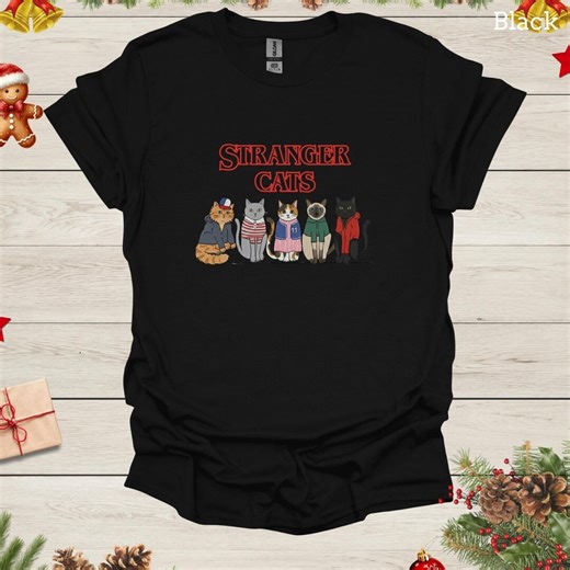 Stranger Things Shirt, Stranger Cats Shirt, Stranger Things Merch, Stranger Things Cats Shirt, Stranger Things Gift, Stranger Things - Etsy