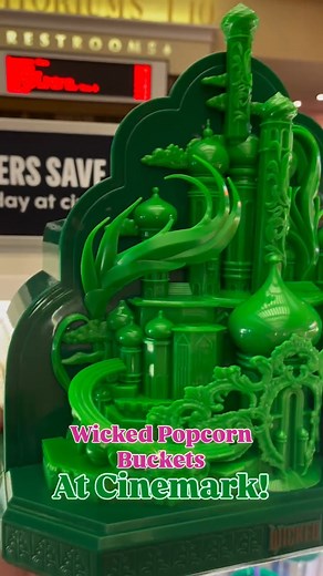 Wicked popcorn buckets from Cinemark! 🍿✨ #wicked #wickedmovie #wickedforgood #popcorn #popcornbucket #glinda #elphaba #forgood | Chip and Company