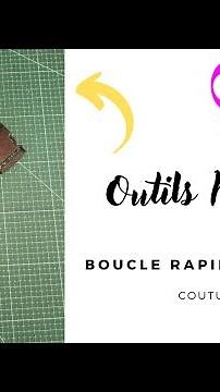 Outils couture débutant et mercerie: boucle rapide de sac à dos