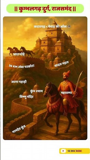 मेवाड़ की आँख कुंभलगढ़ दुर्ग #shortsfeed #rajasthan #reels #gk