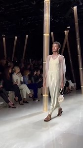 For spring 2023, Giorgio Armani leans into elegance, motion, and long, fluid silhouettes. Plus, set against a runway track that soothes the soul. Here, see every look from the runway: http://vogue.cm/hAjqxgD | Vogue