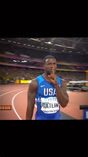 Usain bolt Vs Justin Gatlin 🤯#trackandfield #worldathletics #usainbolt #athlete