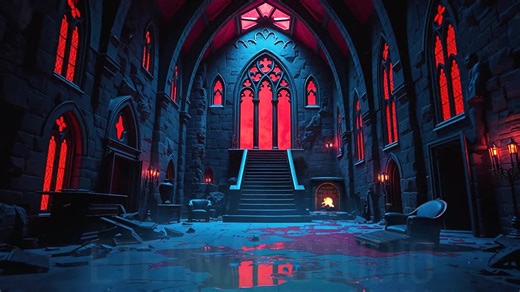 Animated Background, Gothic Vampire Lair, Dark Medieval Castle Room, Red Lit Spooky Horror Stream, Vtuber Twitch Youtube Lofi Looping Video - Etsy
