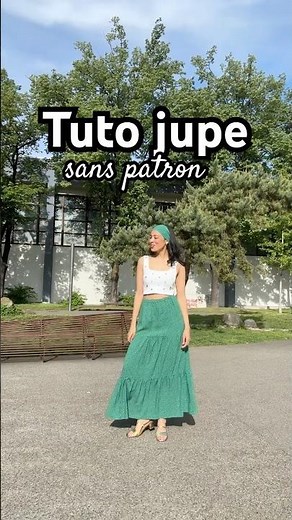 DIY no-pattern skirt sewing tutorial ♥️