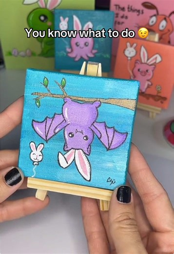 Bat-Bunny needs a home! 🥹🩵 you know what to do!!! #bat #bunny #batbunny #art #whimsicalart