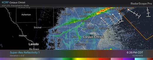 6.2K views · 31 reactions | 7:20 PM radar update - the front is visible on this radar loop as it tracks southward. | South Texas Weather Updates | Facebook
