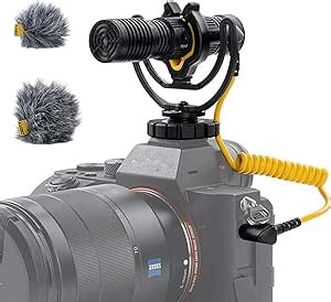 Deity V-Mic D4 Mini Video Microphone,20mph Wind Rating,Runs of 1-5V from Cameras,Phones,and Audio Recorders Interview Mic with Shock Mount for Vlog Pocket Cam DSLR Camera